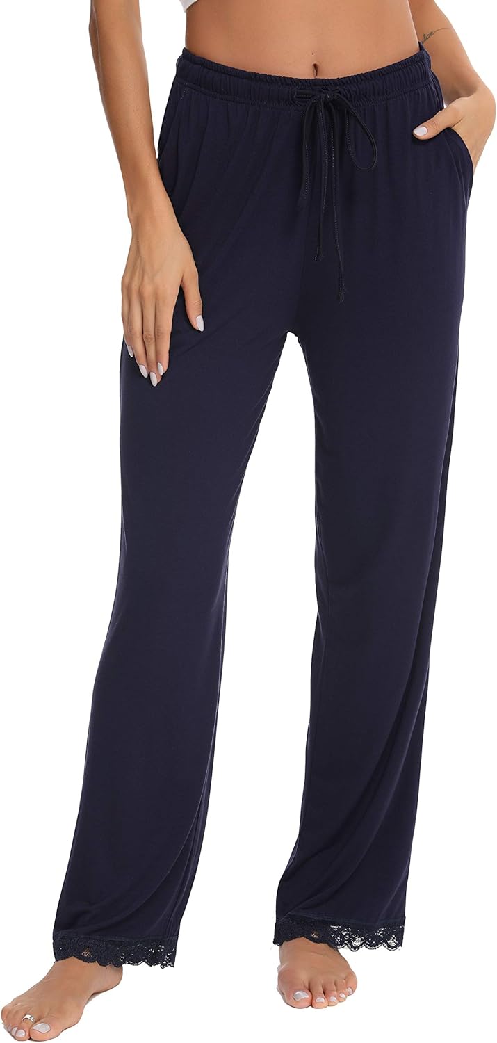 Vlazom Women's Pajama Bottoms Soft Casual Pants Sleeping Lounge Trouser