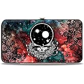 Buckle-Down womens Buckle-down Hinge - Space Your Face/Galaxy Wallet, Multicolor, 7 x 4 US