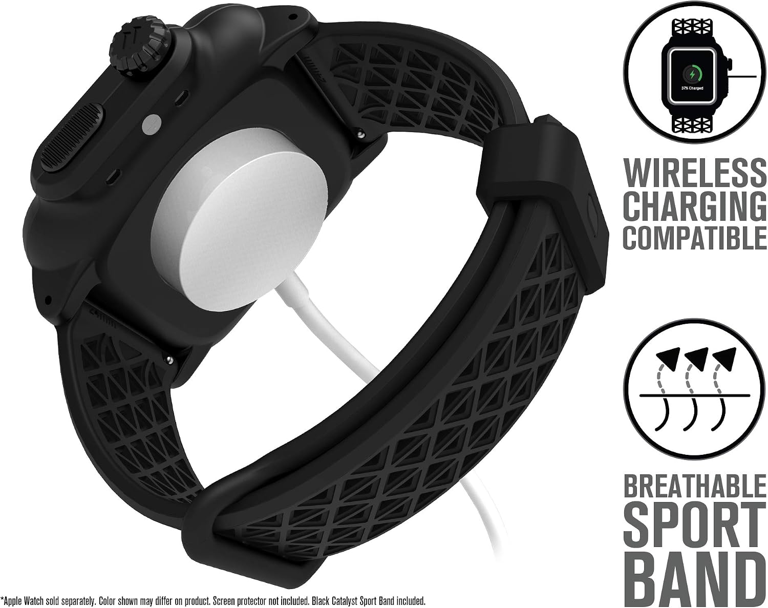 Catalyst Waterproof Apple Watch Case 42mm Series 2 & 3 with Premium Soft Silicone Apple Watch Band - Image 5