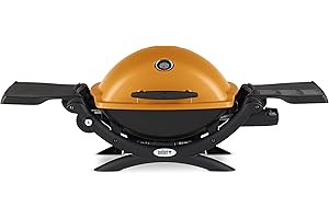 Weber Q 1200 Portable BBQ Grill, Propane Gas, Orange (51190001)
