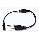 Wirenest 6-Pin LEMO to Dual GA Plug Headset Adapter &ndash; Compatible with Bose&reg; A20, A30 and Other Aviation Headsets with LEMO Connection