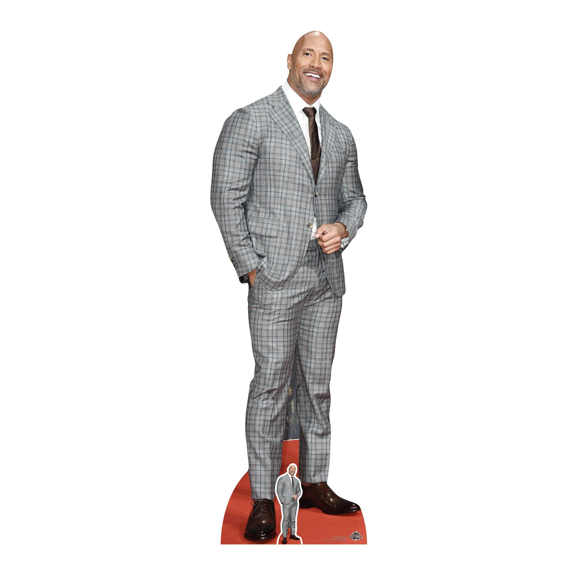 STAR CUTOUTS CS727 Dwayne Johnson Checked Suit, cardboard, Multi-Colour, 3 x 59 x 194 cm
