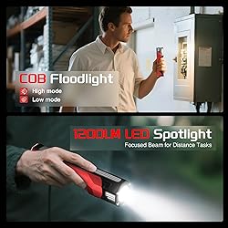 Anhay Rechargeable Work Light, 1200 Lumens LED Work