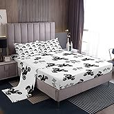 Feelyou Motorcycle Twin Size Sheet Set for Kids Boys Motocross Racer Teens Bed Sheets Dirt Bike Motorbike Bedding Set Extreme Sports Themed Bedroom Decor