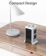Kemelo Tower Extension Lead with USB 4 Ports 8 Outlets Surge Protector 2m view 6