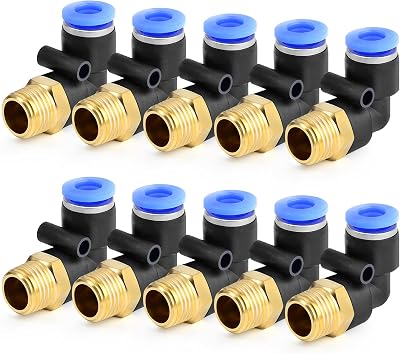ERGAOBOY PL8-01 8mm Tube AD x 1/8 BSP Male Angle Fitting 10pcs