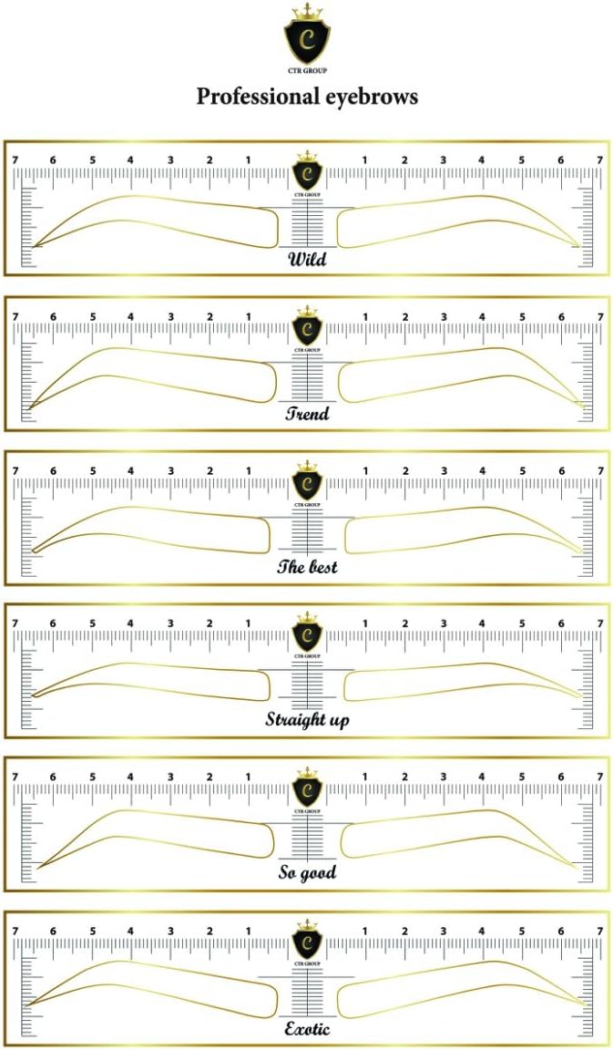 CTR Stencil Sticker for Eyebrow Microblading Template 24 units 12 Different Forms by CTR (24 units)