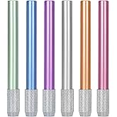 YOUSHARES Aluminum Assorted Colors Pencil Lengthener &ndash; Pencil Extender Holder for Colored Pencils in Regular Size (6 Pcs)
