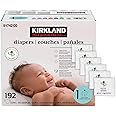 Kirkland Signature Diapers Size 1 (Up to 14 Pounds) 192 Count W/Exclusive Health and Outdoors Wipes