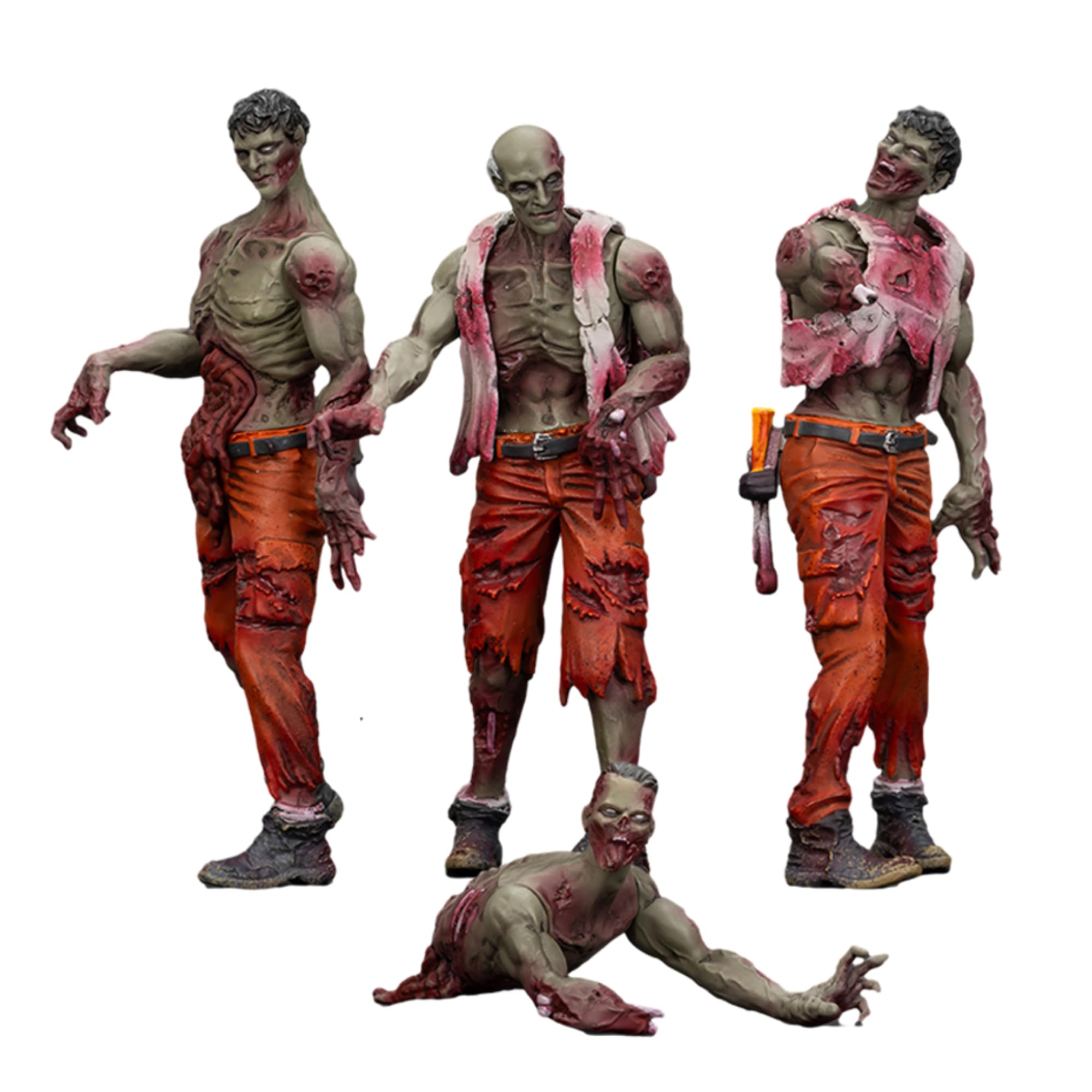 TOYVERSE JOYTOY 1/25 Action Toys, Dark Source Zombie Figure Mechanic Team, Suitable for Halloween Articulated Miniature Model, Ages 15 and Up