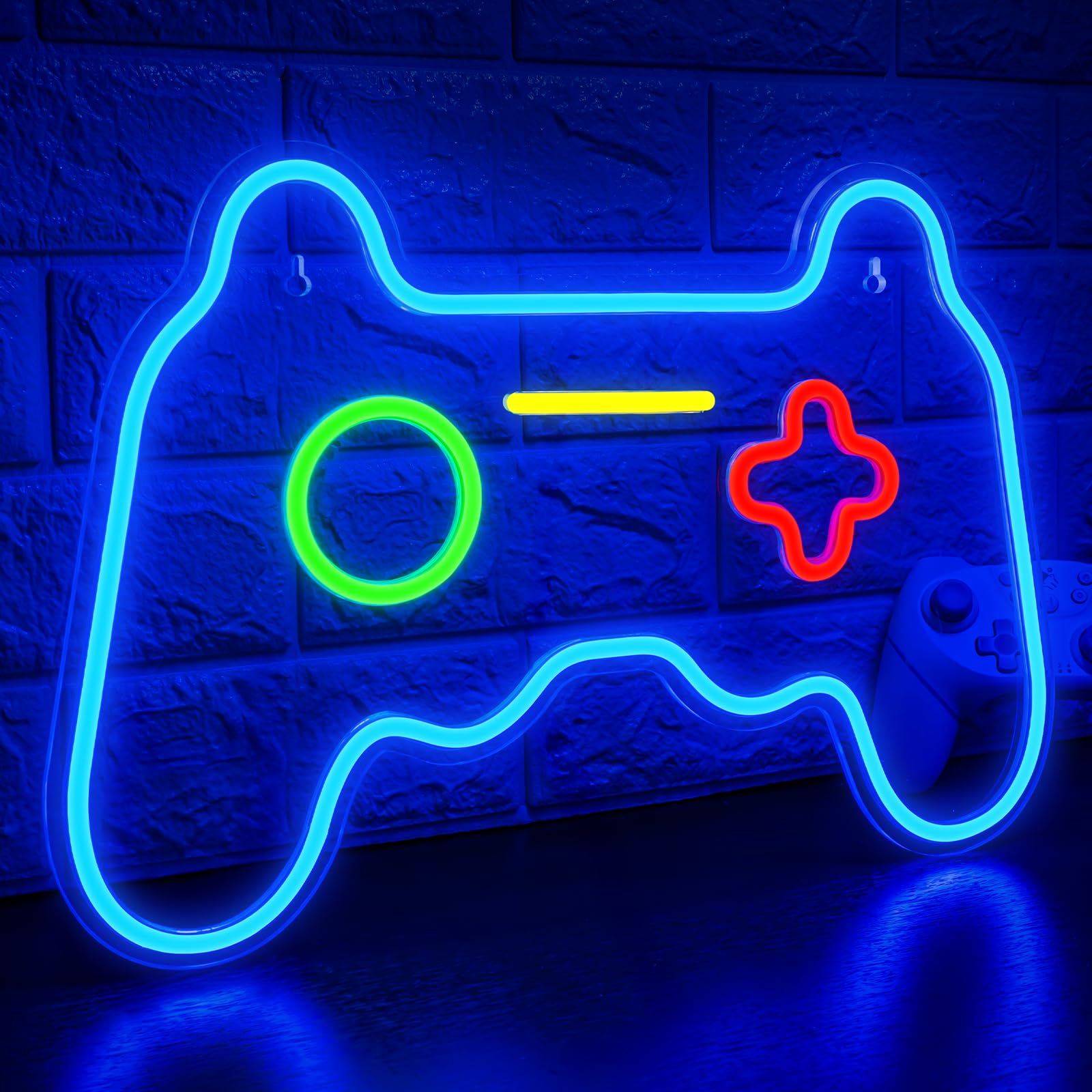 ineonlife Game Neon Sign for Gaming Wall Decoration,Blue Gaming LED Neon Light Sign, Gamer LED Sign Dimmable for Playroom,Game Room,PlayStation,Play Area,Gamer Gift for Kids and Boys
