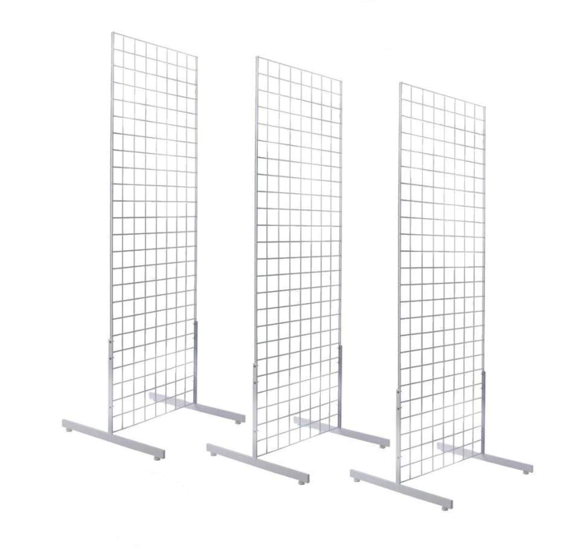 Only Hangers 2' x 6' Gridwall Panel Tower with TBase Floorstanding
