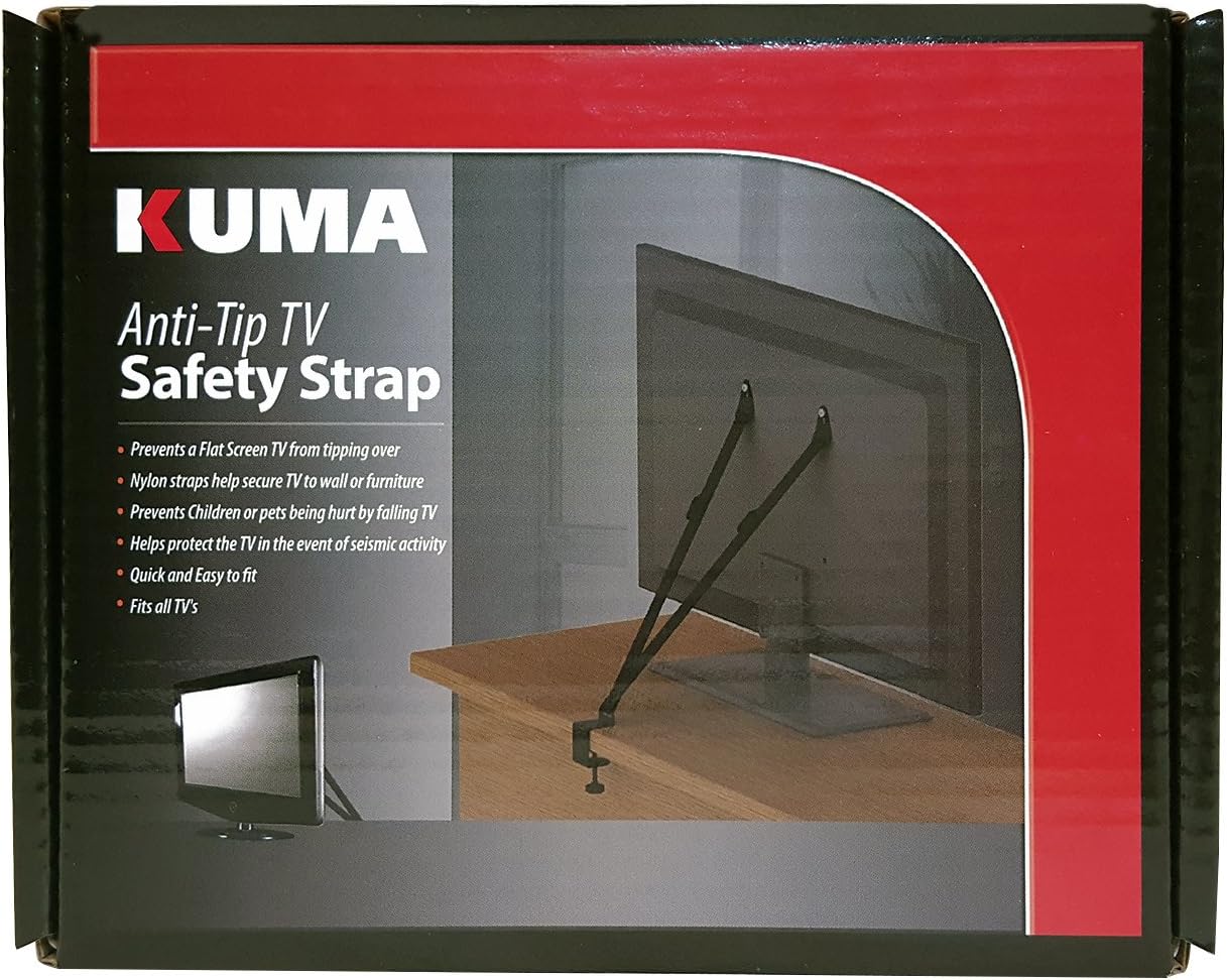 KUMA Mounts - Anti Tip Safety Straps for All Flatscreen TVs - LED LCD Plasma - Hardware Included