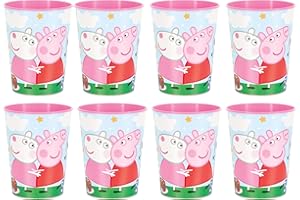 Peppa Pig Birthday Party Supplies - 8 Plastic Cups (16oz) Peppa Pig Party Supplies Favors Favours