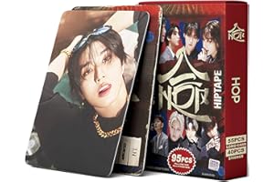 PYAJUU Stray Kids HOP Album Photocards 95 PCS KPOP SKZHOP HIPTAPE 合(HOP) Photo Card Set Stray Kids Merch Boys and Girls Card Set 55 PCS Photocard and 40 PCS Stickers