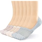 BIVOLU 6 pack Womens Low Cut Thin Breathable Cotton Socks with Cushion Non Slip Comfortable Causal No Show Sock for Women Solid Liner Flats Socks