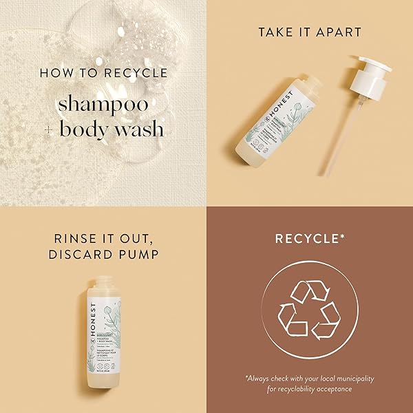 THE HONEST COMPANY 2-IN-1 BABY SHAMPOO & BODY WASH, FRAGRANCE-FREE, TEAR-FREE, HYPOALLERGENIC, NATURALLY DERIVED, SENSITIVE SKIN, 10 FL OZ