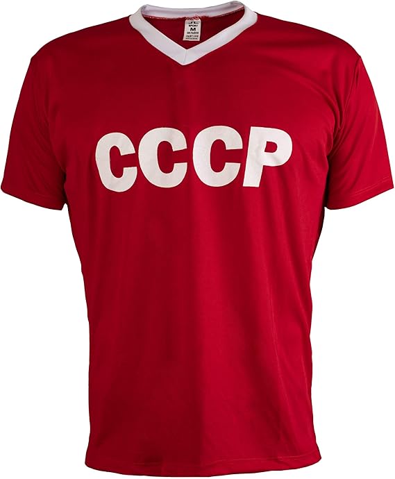Amazon ソビエト連邦cccp Ussr 1970年代レトロフットボールシャツ クラシックヴィンテージメンズトップ Tシャツ カットソー 通販