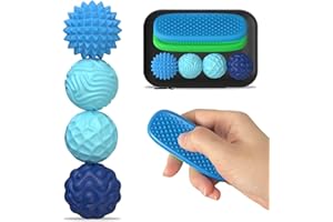 HLXY Fidget Toys Adults, Silicone Magnetic Balls & Sensory Stones, 6 PCS Stress Relief Sensory Toys for Autism ADHD Anxiety, Office Desk Toys, Stocking Stuffers for Adults Teens Gift