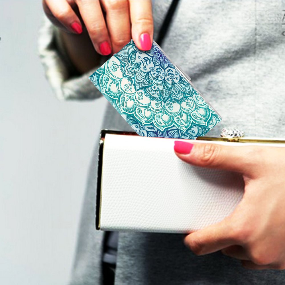 Business Card Holder Genuine Leather Coated Slim Card Case Organizer Emerald Business Card Holder Genuine Leather Coated Slim Card Case Organizer Emerald