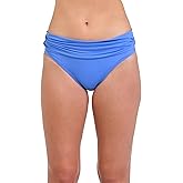 Island Goddess Shirred Band Hipster Bikini Swimsuit Bottom