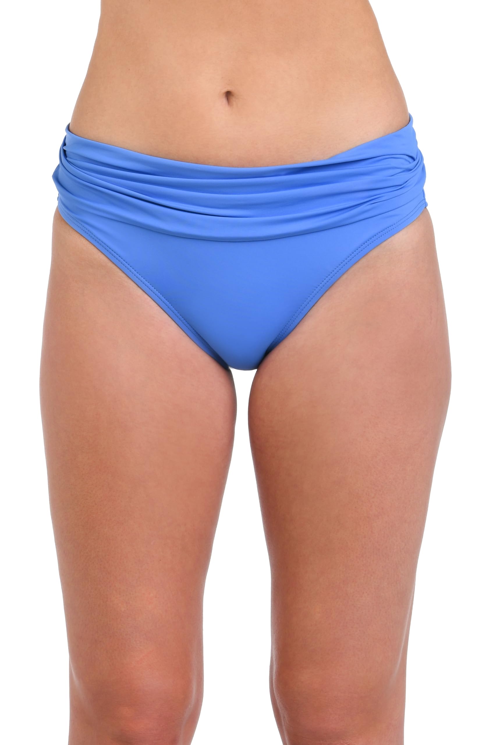 Photo 1 of La Blanca Women's Island Goddess Banded Hipster Swimsuit Bottom, Chambray, 14