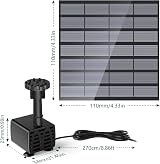 AMZtime Solar Fountain Pump 1.5W 6 Nozzles 2.7m Cable Bird Bath Pond view 4
