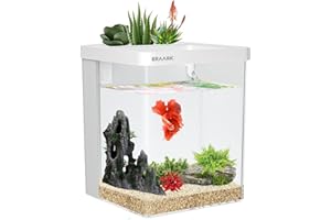ERAARK Smart Betta Fish Tank 1.5 Gallon Aquarium kit self Cleaning, Filter LED Light, Water Pump