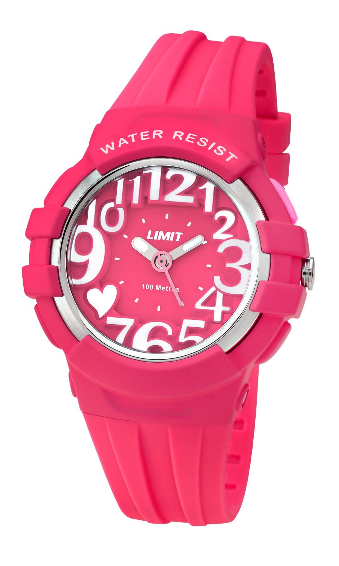 Limit Active Girl's Quartz Watch with Pink Dial Analogue Display and Pink Silicon Strap 5578.24