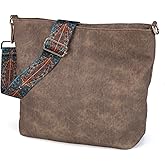 LAVTUG Hobo Bag for Women, Vegan Leather Shoulder Handbags Slouchy Bag with Zipper Everyday Tote Purse, Adjustable Strap | Slouchy, for Work, Travel, Weekender