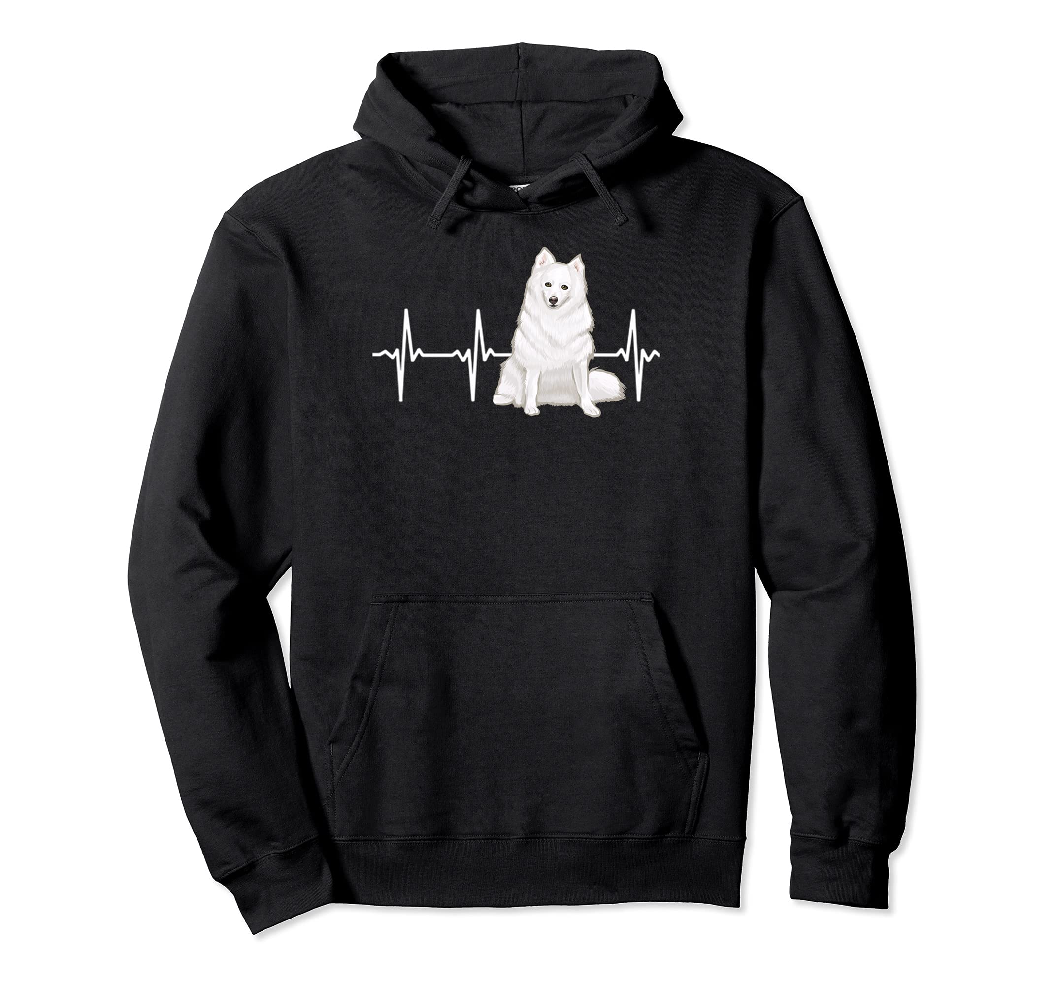 American Eskimo Dog Heartbeat Dog Lover Pullover Hoodie