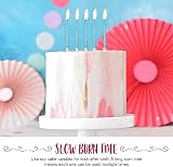 Anniversary House Pale Blue Glitter Candles 12 with Holders 7.5cm view 6