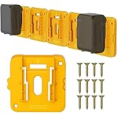 Crtbelfy 6 Pack Battery Mount Holder Compatible for Dewalt 20V 60V Battery Holder Fit for DCB200 DCB203 DCB206 Batteries Wall, Work Van, Shelf, Toolbox