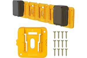 Crtbelfy 6 Pack Battery Mount Holder Compatible for Dewalt 20V 60V Battery Holder Fit for DCB200 DCB203 DCB206 Batteries Wall, Work Van, Shelf, Toolbox