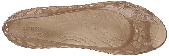 crocs isabella jelly flat bronze