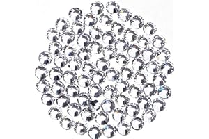 MASSIVE BEADS 3000 Pieces Hot Fix Glass Flatback Rhinestones HotFix Round Crystal Gems SS10(3MM) (Crystal Clear, SS10(3MM))