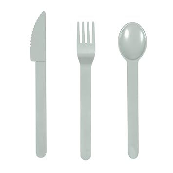 Plast Team 28340800 - Cubertería (3 piezas, plástico SAN, color ...
