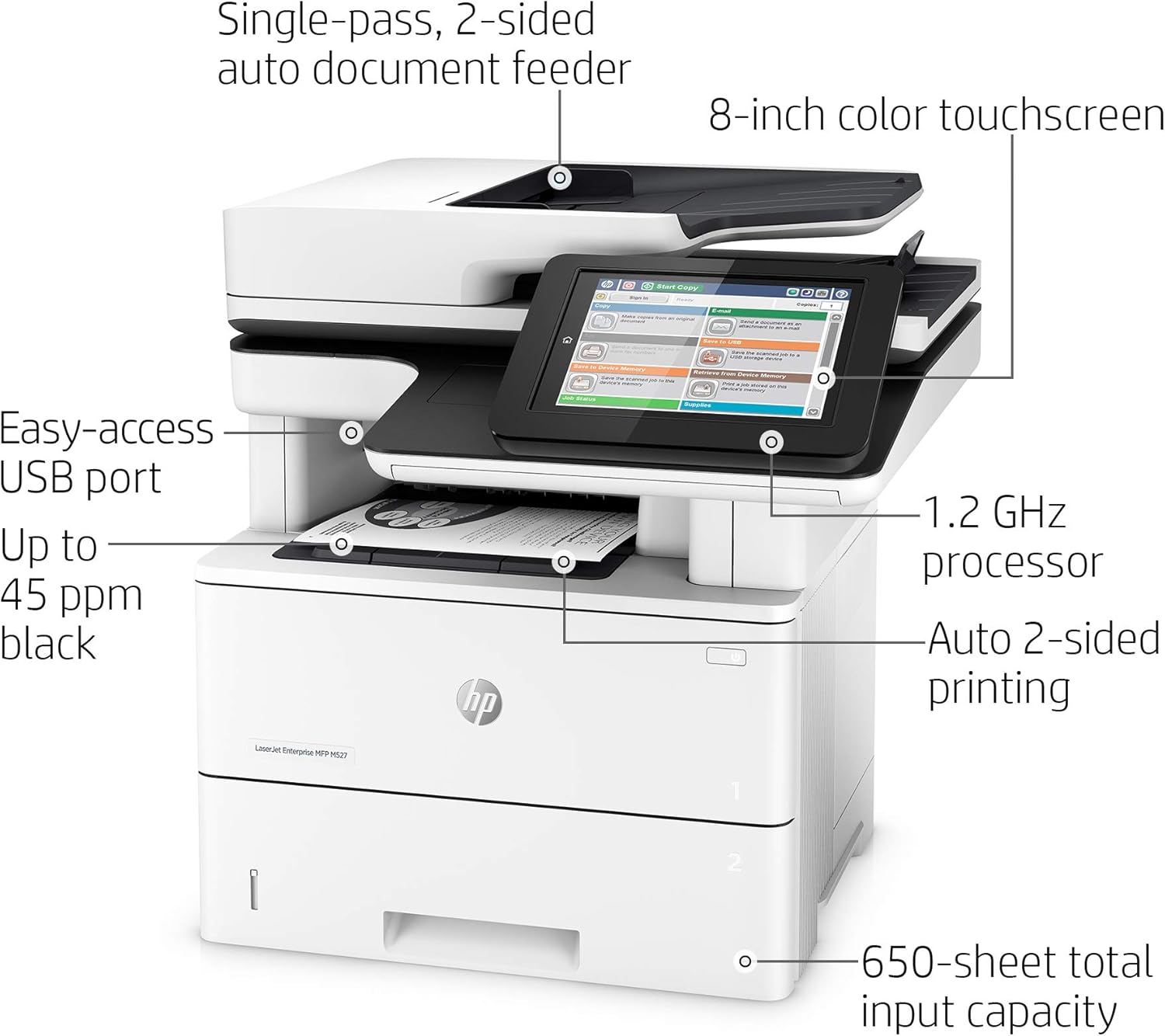 laserjet managed mfp m527m