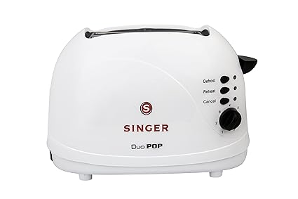 Singer Duo Pop 2 Slice 700 Watts Popup Toaster