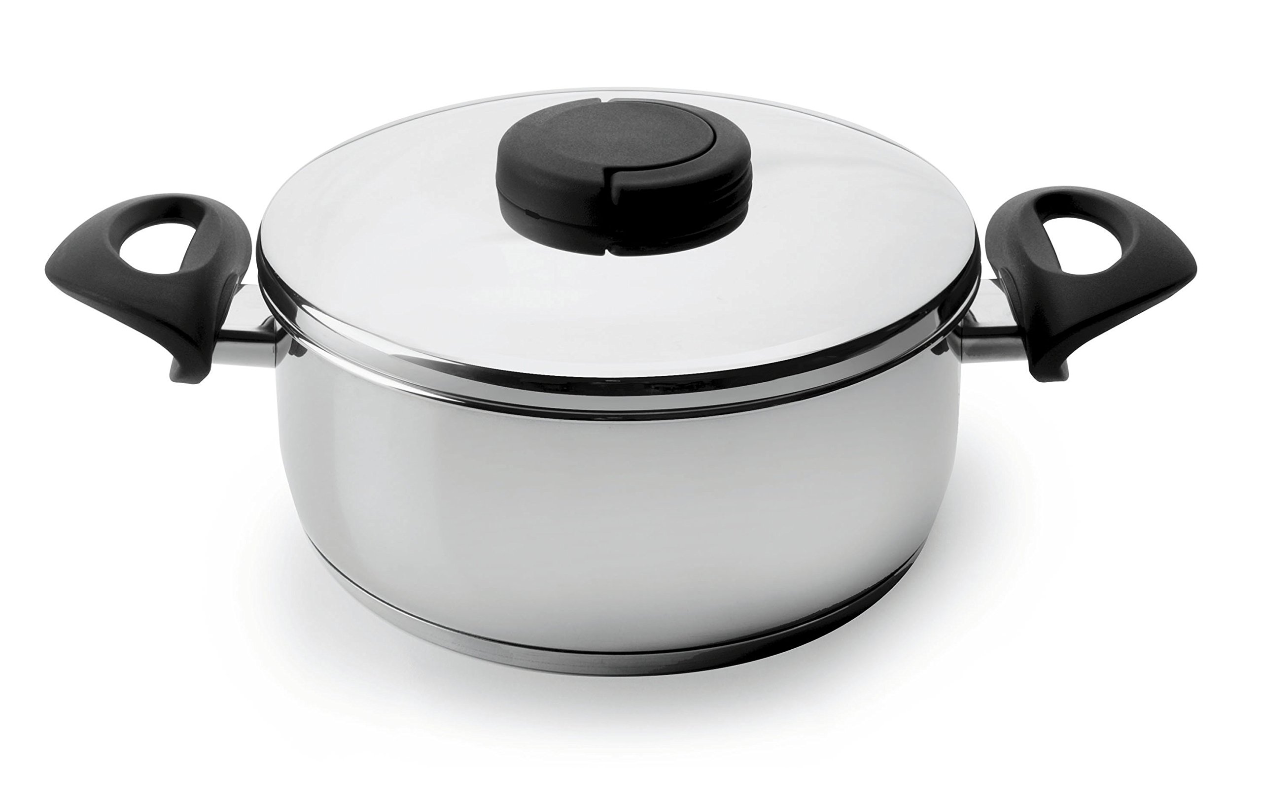 Lacor 85026 Study Casserole, 26 cm, Black/Silver
