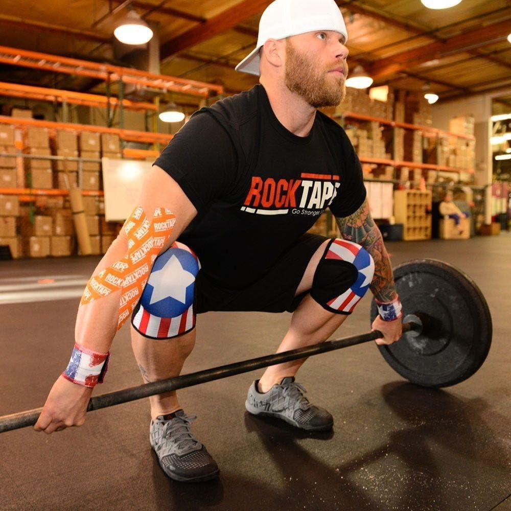 RockTape Wrist Wraps for Weight-Lifting & Exercise, Competition Grade, Designed by Jason Khalipha, Red/White/Blue : Sports & Outdoors