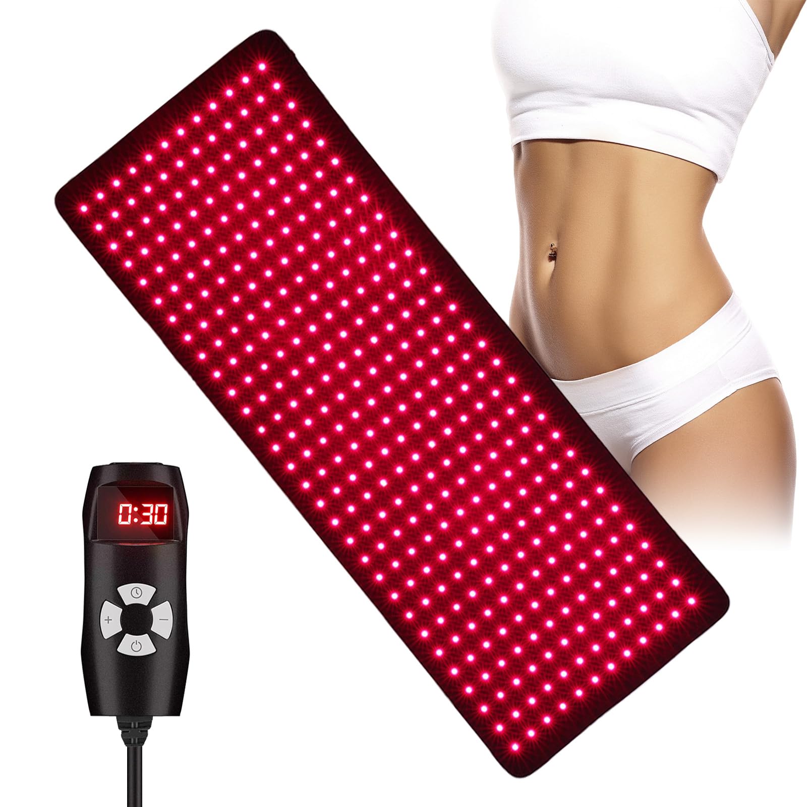 Photo 1 of MEGELIN Red Light Infrared Therapy Belt Plus,360Leds, 660nm Red Light & 850nm Near-Infrared Light at Home