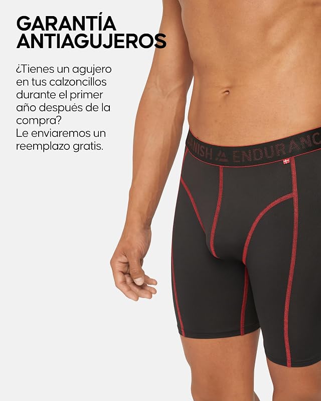 Calzoncillos Boxer Deportivos, 6 Pack MC (3xNegro, 1xNegro/Rojo, 1xVerde/Morado, 1xAzul) XL — foto 4 de 6