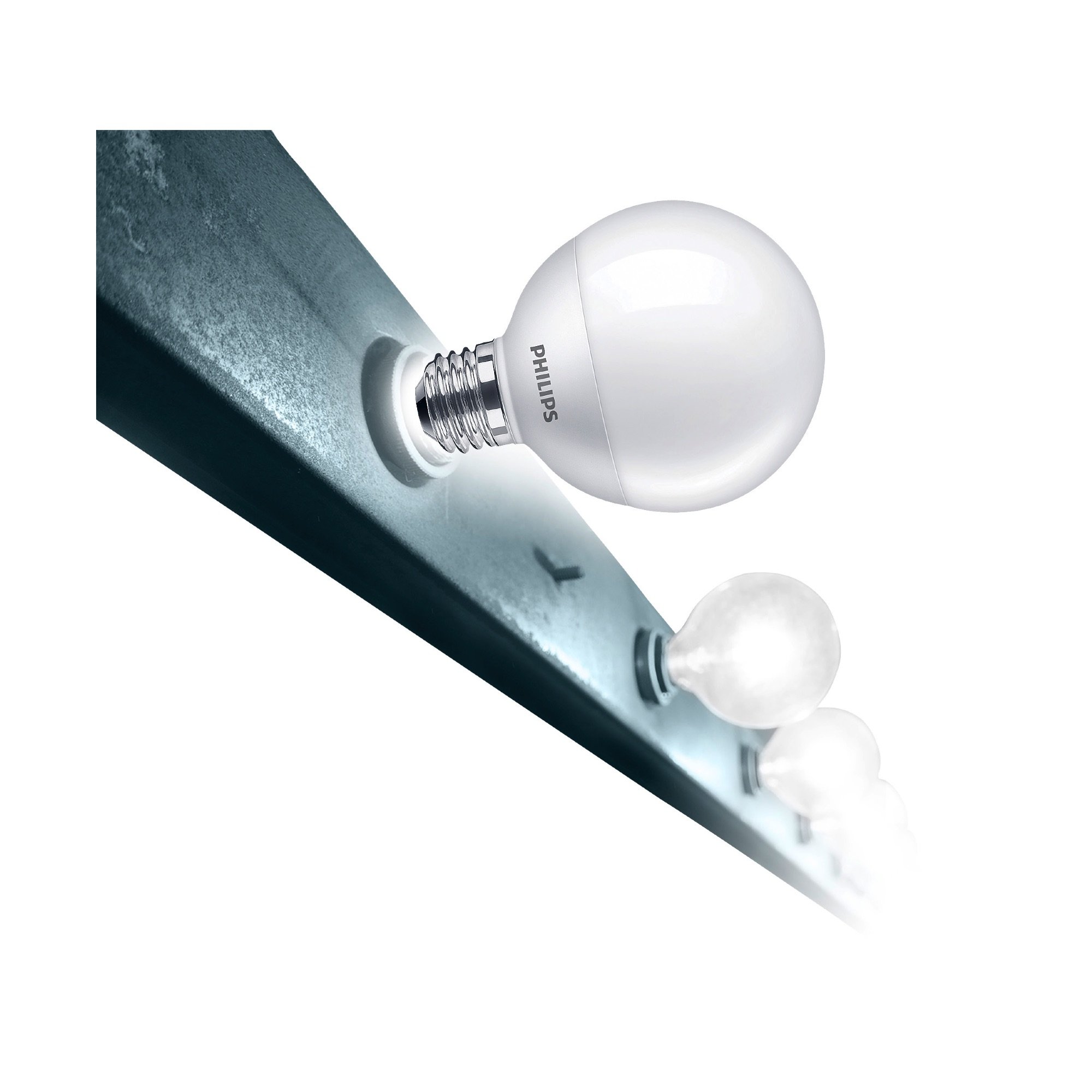 Philips LED NonDimmable G25 Frosted Light Bulb 500Lumen, 2700Kelvin