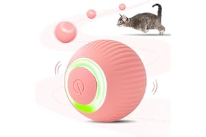 ZALBYUY Intelligent Interactive Cat Toys Ball with LED Lights, Cat Toys, Automatic Moving Rolling Ball for Indoor Cats, Cat C