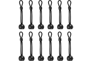 uxcell 12Pcs 4" Bungee Tie Downs, Sun Shade Tie Down Straps Replacement Parts, Universal Elastic Rope for Exterior Roller Sha