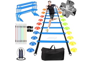 HOTOOLME Agility Training Equipment Set, Soccer Training Equipment for Kids,Football Training Equipment,Agility Ladder Speed Training Equipment