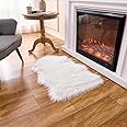 Arbosofe Ultra Soft Faux Fur Rug, Small Area Rugs, White Fluffy Shaggy Fur Rug for Bedroom & Living Room, Kids Room Decor, 2 x 3 Feet Sheepskin