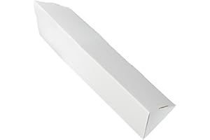 Aviditi Triangle Corrugated Cardboard Mailing Tubes, 2" x 18 1/4", White, Pack of 50, For Protecting, Shipping, and Storing Irregular-Shaped Items