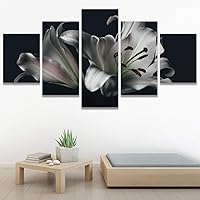 SIGNWIN 5 Panel Canvas Wall Art Flora Snapshot for Home Decorations Ready to Hang - 60